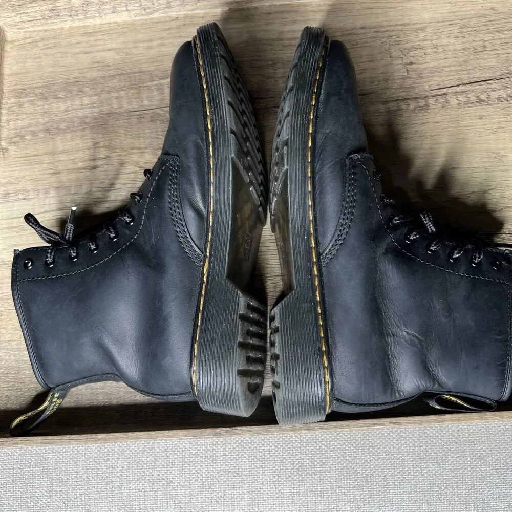 Dr. Doc Martens 1460 Waterproof Leather Lace Up Boots Black Size M: 4 W: 5